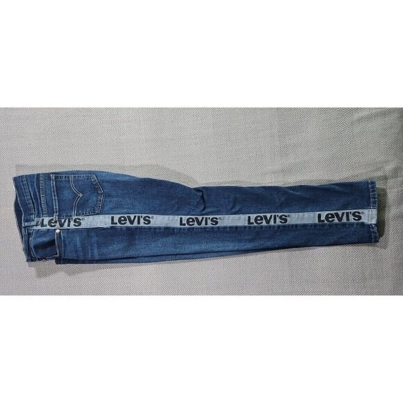 Levi's 502 Jean 20Reg Blue Tapered Leg Denim Tag 30x30 LEVI'S Spelled Out On Leg - Picture 3 of 16